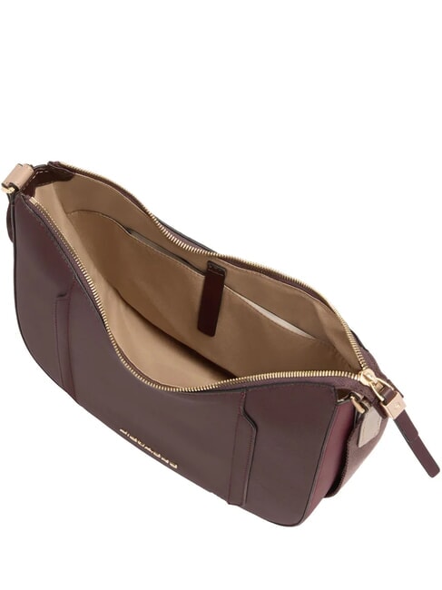 CIRCLE Schultertasche, Leder bordeauxrot/rosa - Damentaschen