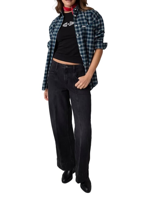 PRINT SLIM Schmal geschnittenes Kurzarm-T-Shirt jetbla - T-Shirts und Tops f&uuml;r Damen