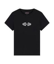 GUESS JEANS PRINT SLIM Schmal geschnittenes Kurzarm-T-Shirt jetbla - T-Shirts und Tops f&uuml;r Damen - 5