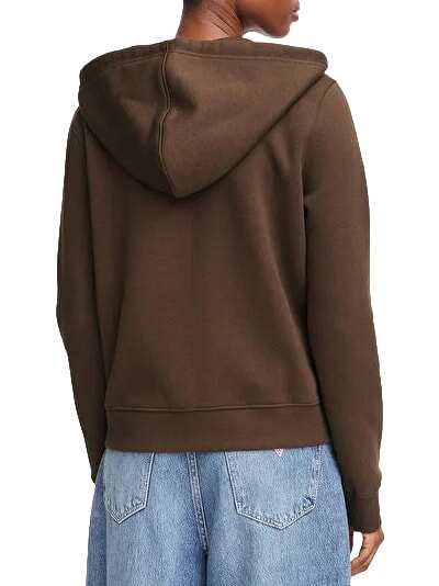 REGULAR MINI Kapuzenpulli mit Rei&szlig;verschluss dunkler Kaffee - Sweatshirts Damen