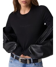 GUESS JEANS SLIM LOGO EMBOSSED Lang&auml;rmeliges T-Shirt jetbla - Sweatshirts Herren - 5