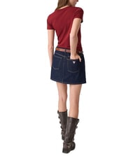 GUESS JEANS SLIM LOGO Slim-Fit-Stretch-T-Shirt - T-Shirts und Tops f&uuml;r Damen