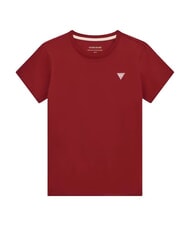 GUESS JEANS SLIM LOGO Slim-Fit-Stretch-T-Shirt Weinbergrot - T-Shirts und Tops f&uuml;r Damen - 5