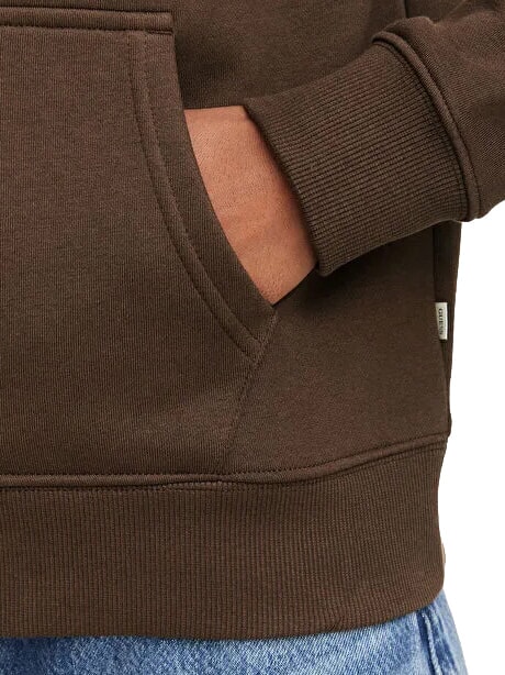 REGULAR MINI Kapuzenpulli mit Rei&szlig;verschluss dunkler Kaffee - Sweatshirts Damen
