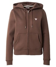 GUESS JEANS REGULAR MINI Kapuzenpulli mit Rei&szlig;verschluss dunkler Kaffee - Sweatshirts Damen - 5