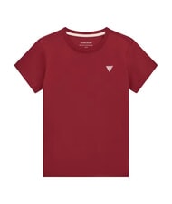 GUESS JEANS TRIANGLE Baumwoll-T-Shirt Weinbergrot - T-Shirts und Tops f&uuml;r Damen - 5