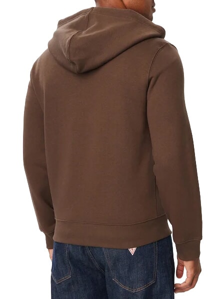 SLIM MINI Kapuzenpulli mit Rei&szlig;verschluss dunkler Kaffee - Sweatshirts Herren