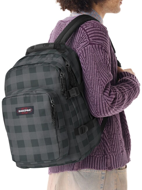 PROVIDER Laptop-Rucksack 15 " kariert grau - Rucks&auml;cke f&uuml;r Schule &amp; Freizeit