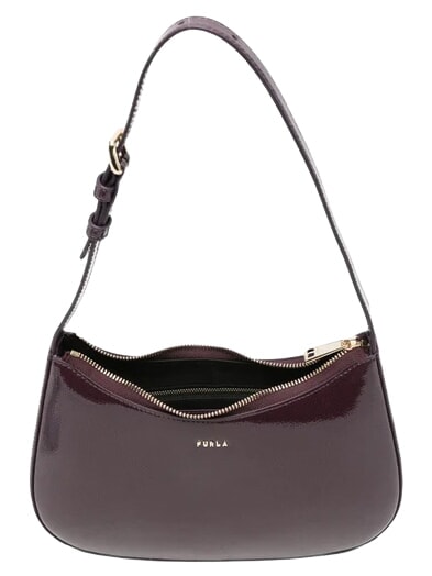 MARGOT Schultertasche aus Lackleder Winterbl&uuml;te - Damentaschen