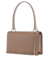 FURLA AMELIA Schultertasche aus Leder mit Schulterriemen Toffee - Damentaschen - 3