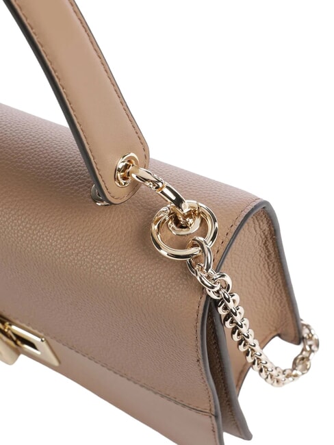 AMELIA Schultertasche aus Leder mit Schulterriemen Toffee - Damentaschen