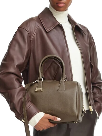 OLIVIA Handtasche mit Schulterriemen schlammiges Grau - Damentaschen