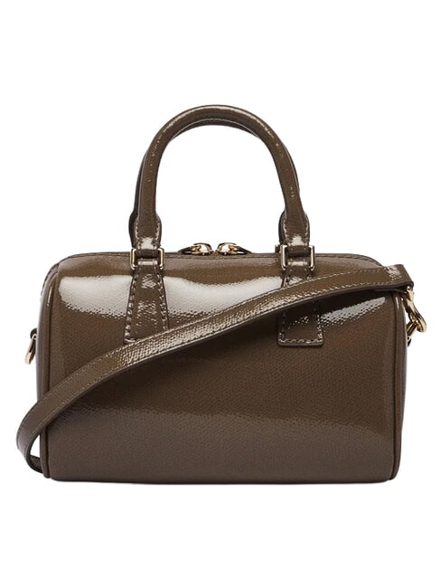 OLIVIA Lederhandtasche mit Schulterriemen schlammiges Grau - Damentaschen