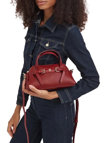 TH BUCKLE Handtasche mit Schulterriemen Herbstrot - Damentaschen