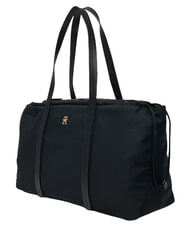 TOMMY HILFIGER TH SOFT NYLON Schultertasche, extra gro&szlig; Schwarz - Damentaschen - 3