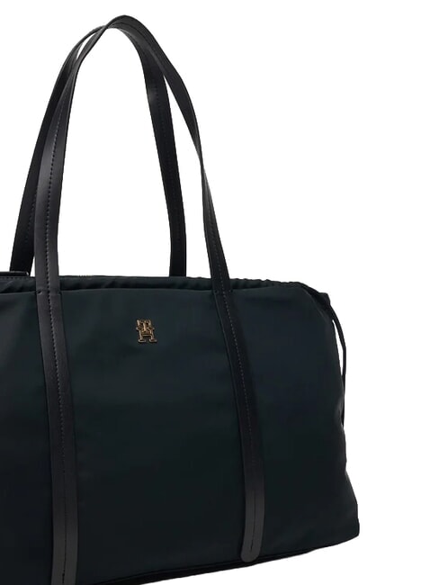 TH SOFT NYLON Schultertasche, extra gro&szlig; Schwarz - Damentaschen