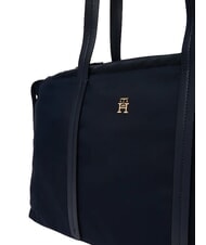 TOMMY HILFIGER TH SOFT NYLON Schultertasche, extra gro&szlig; Raum blau - Damentaschen - 5
