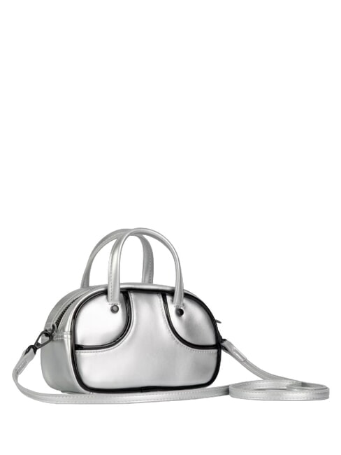 1976 METALLIC MICRO GRIP Mini-Handtasche mit Schulterriemen eisgrau-schwarz - Damentaschen