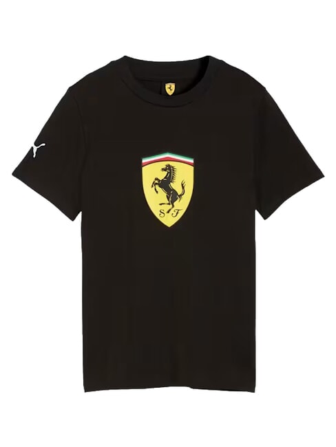 FERRARI Kurz&auml;rmeliges Baumwoll-T-Shirt Schwarz - Kinder-T-Shirt