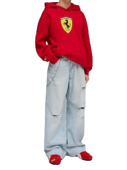 FERRARI Kapuzenpullover Rennrot - Sweatshirts Kinder