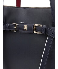 TOMMY HILFIGER TH BUCKLE Schultertasche Raum blau - Damentaschen - 5