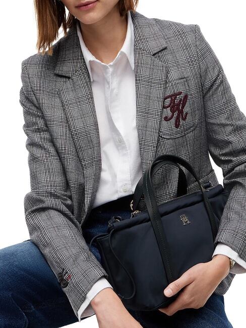 TH SOFT NYLON Handtasche mit Schulterriemen Raum blau - Damentaschen