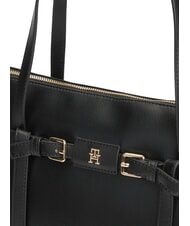 TOMMY HILFIGER TH BUCKLE Schultertasche Schwarz - Damentaschen - 3