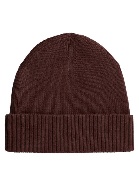 TH FLAG Baumwoll-Beanie-M&uuml;tze mit Umschlag Rotwein - M&uuml;tzen/H&uuml;te