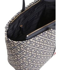 TOMMY HILFIGER TH JACQUARD Schultertasche Raum blau - Damentaschen - 4