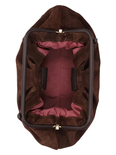 JANINE SUEDE L Handtasche mit Schulterriemen dunkelbraun - Damentaschen