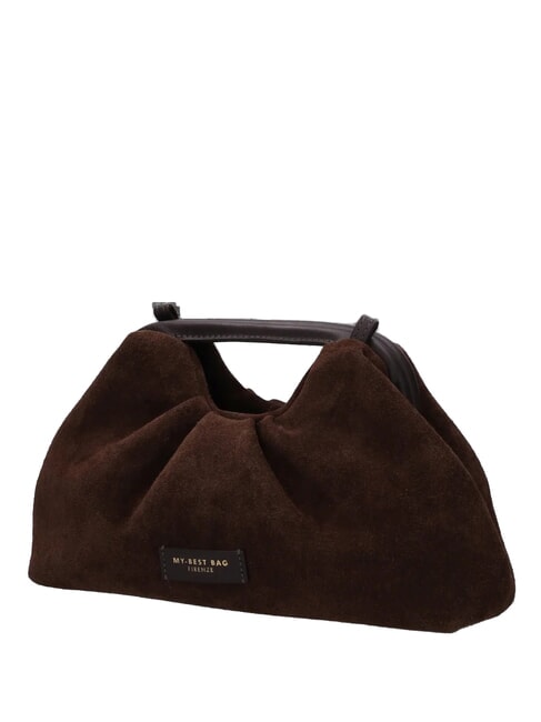 JANINE SUEDE Handtasche mit Schulterriemen dunkelbraun - Damentaschen
