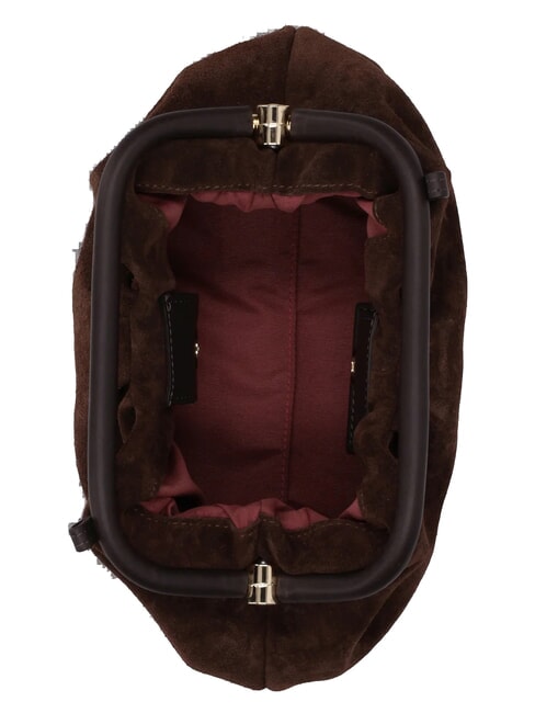 JANINE SUEDE Handtasche mit Schulterriemen dunkelbraun - Damentaschen