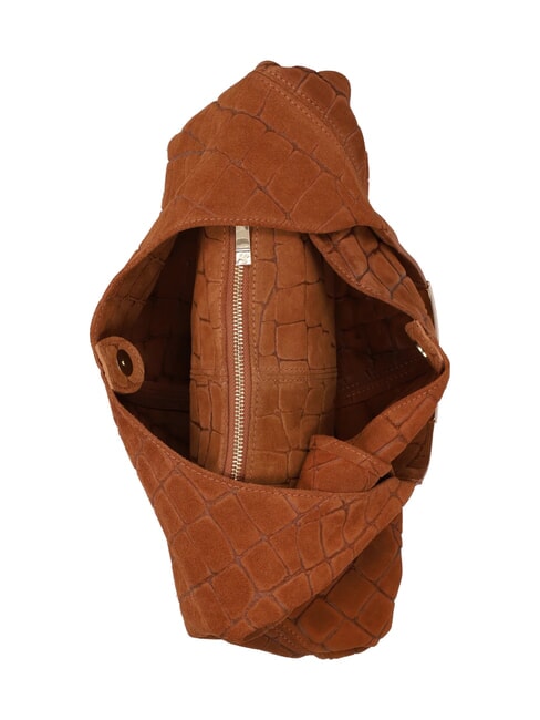 ELLISSE CROCO SUEDE Schultertasche, Leder cognac - Damentaschen