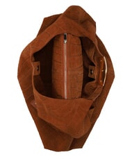 MY BEST BAG ELLISSE CROCO SUEDE Maxi-Schultertasche cognac - Damentaschen - 5