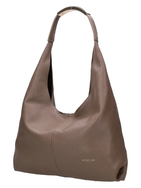 ELLISSE MACRO DOLLARO Schultertasche, Leder taupe - Damentaschen