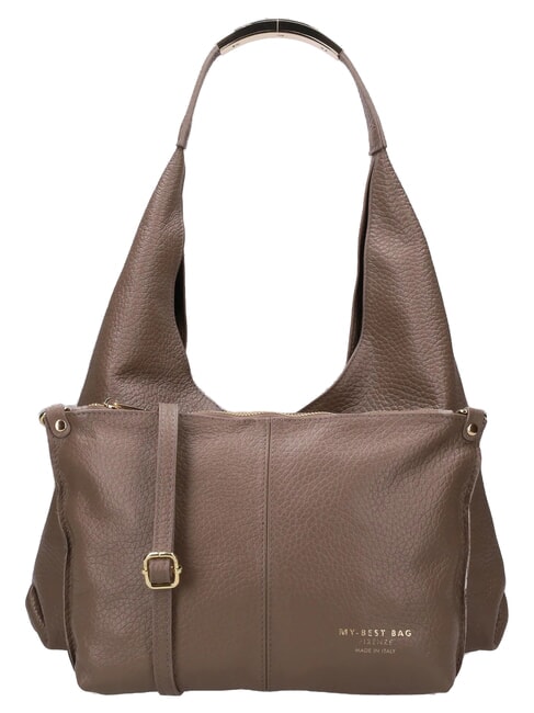 ELLISSE MACRO DOLLARO Schultertasche, Leder taupe - Damentaschen