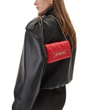 LOVE MOSCHINO QUILTED Clutch / Geldb&ouml;rse mit Schulterriemen ROT - Brieftaschen Damen - 2