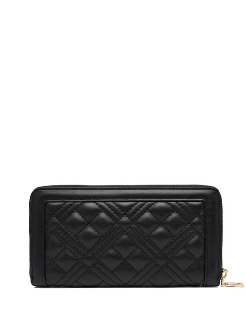 QUILTED Rei&szlig;verschluss-Geldb&ouml;rse Schwarz - Brieftaschen Damen