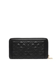 LOVE MOSCHINO QUILTED Rei&szlig;verschluss-Geldb&ouml;rse Schwarz - Brieftaschen Damen - 3