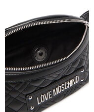 LOVE MOSCHINO QUILTED Beutel schwarzer Lack - Damentaschen - 4