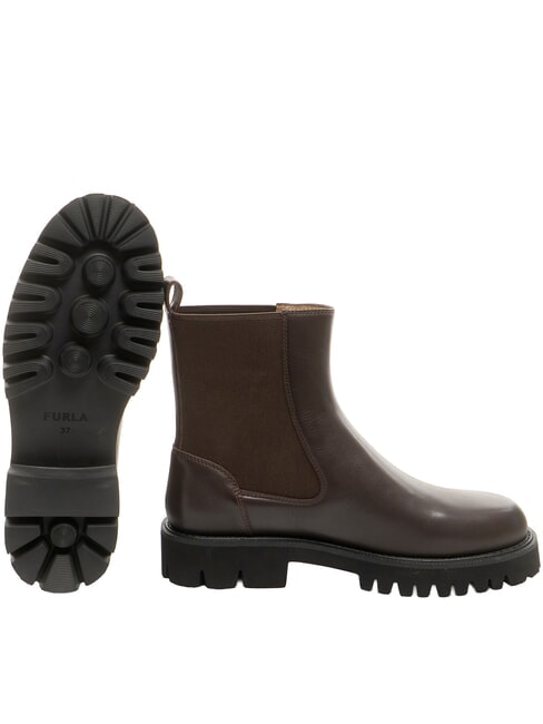 TANK Stiefeletten mit 3,5 cm Absatz Schokolade - Damenschuhe