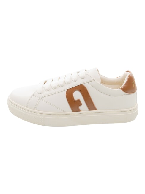 CITY Zweifarbige Sneaker Talkumpuder h + Cognac h - Damenschuhe