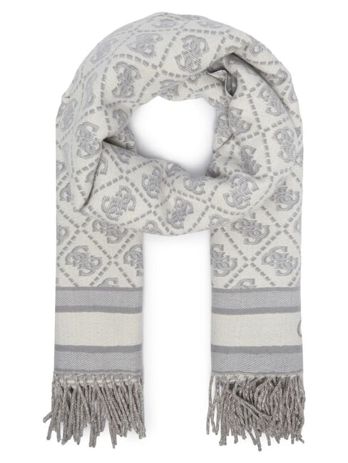 JACQUARD Schal mit Fransen graues Logo - Schals