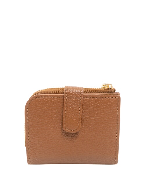 METALLIC SOFT Mini-Geldb&ouml;rse aus Leder Cognac - Brieftaschen Damen