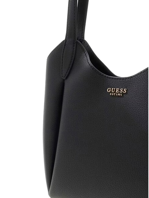 MELODY Schultertasche mit zwei Henkeln SCHWARZ - Damentaschen