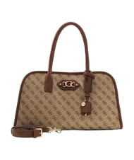 GUESS SAMANTHA Handtasche mit Schulterriemen Latte-Logo / braun - Damentaschen - 4
