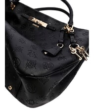 GUESS CARMELLA Handtasche mit Schulterriemen schwarzes Logo - Damentaschen - 6