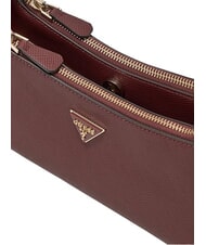 GUESS NOELLE 2 Schultertasche mit Schultergurt Burgund - Damentaschen - 4