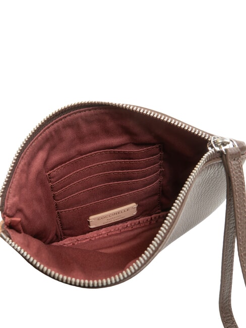 ROUNDED ENVELOPE Lederclutch Br&uuml;nette - Damentaschen