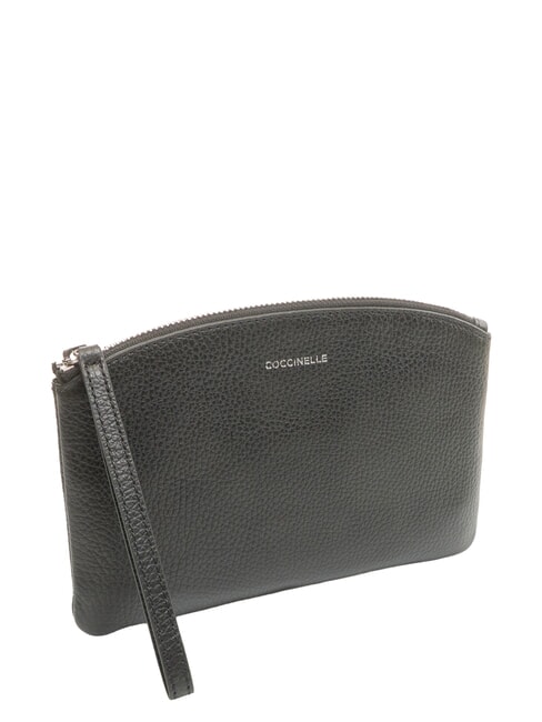 ROUNDED ENVELOPE Lederclutch Schwarz - Damentaschen